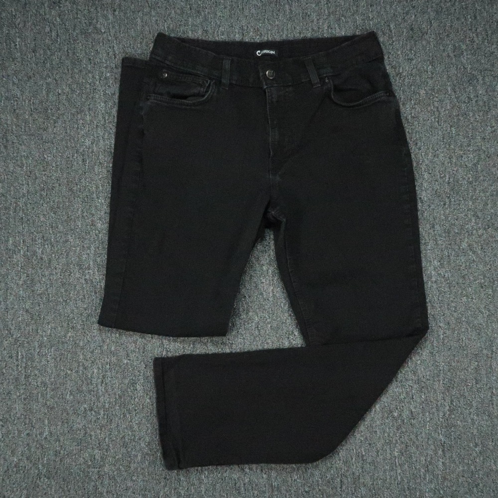 Origin Jeans Mens 34x32 Black Straight Fit 5 Pocket Denim Maine Stretch
